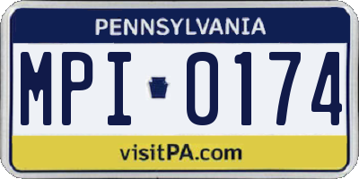 PA license plate MPI0174