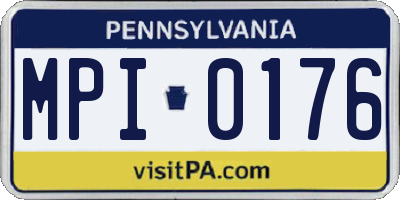 PA license plate MPI0176