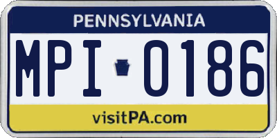 PA license plate MPI0186