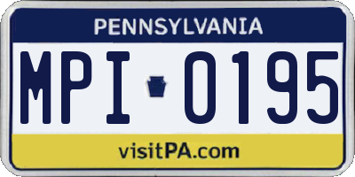 PA license plate MPI0195