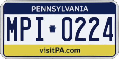 PA license plate MPI0224