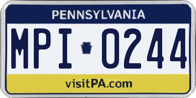 PA license plate MPI0244