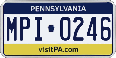 PA license plate MPI0246