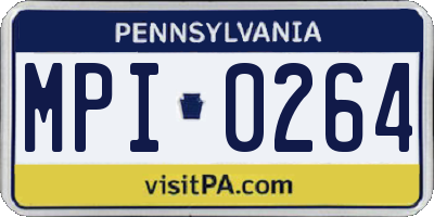 PA license plate MPI0264