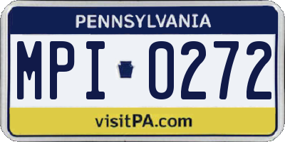 PA license plate MPI0272