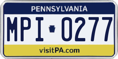 PA license plate MPI0277