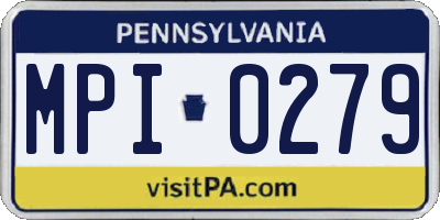 PA license plate MPI0279