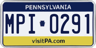 PA license plate MPI0291