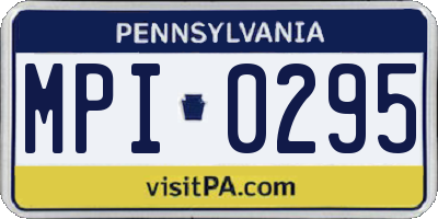 PA license plate MPI0295