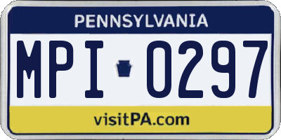 PA license plate MPI0297