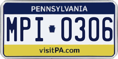 PA license plate MPI0306