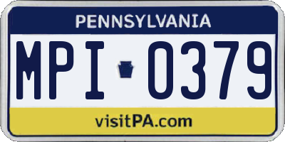PA license plate MPI0379