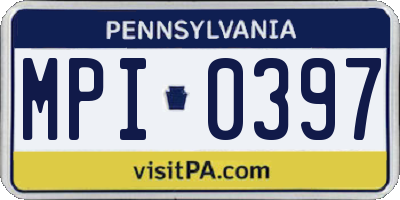 PA license plate MPI0397