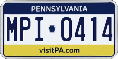 PA license plate MPI0414