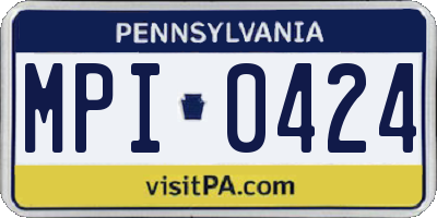 PA license plate MPI0424