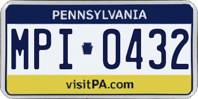 PA license plate MPI0432