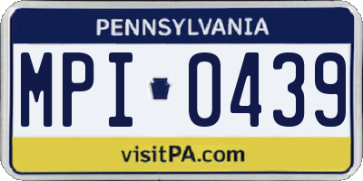 PA license plate MPI0439
