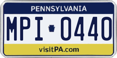 PA license plate MPI0440