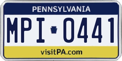 PA license plate MPI0441