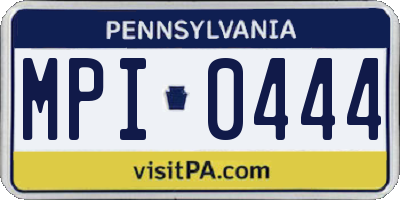 PA license plate MPI0444