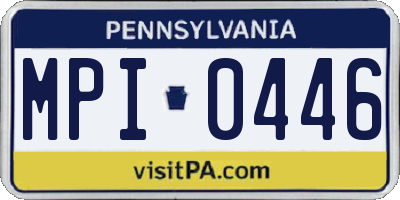 PA license plate MPI0446