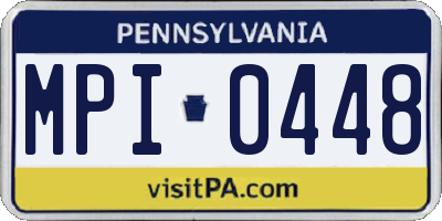 PA license plate MPI0448