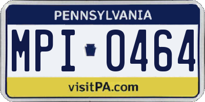 PA license plate MPI0464