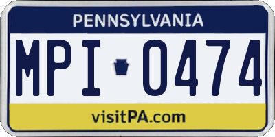 PA license plate MPI0474