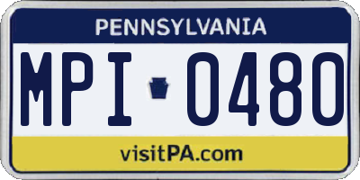 PA license plate MPI0480