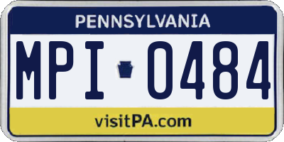 PA license plate MPI0484