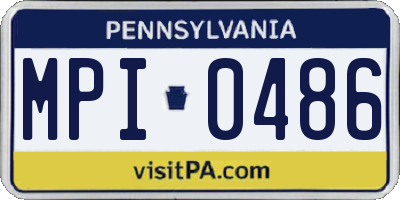 PA license plate MPI0486