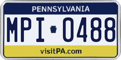 PA license plate MPI0488