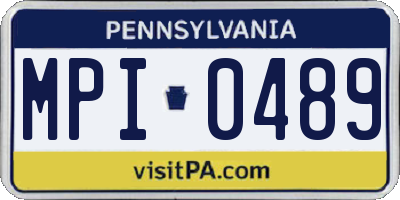 PA license plate MPI0489