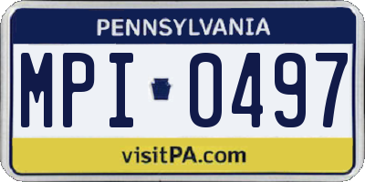 PA license plate MPI0497