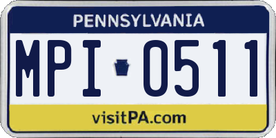 PA license plate MPI0511