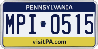 PA license plate MPI0515