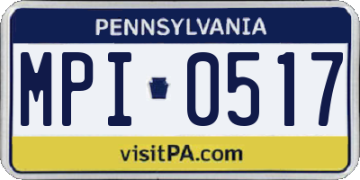 PA license plate MPI0517