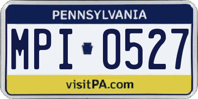 PA license plate MPI0527