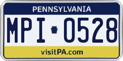 PA license plate MPI0528