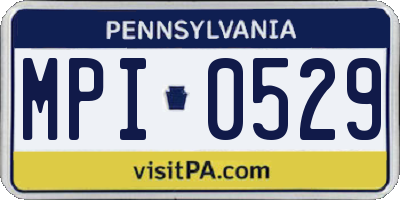 PA license plate MPI0529