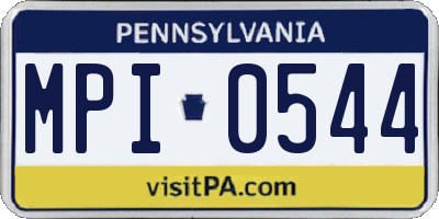 PA license plate MPI0544