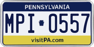 PA license plate MPI0557