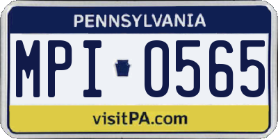 PA license plate MPI0565