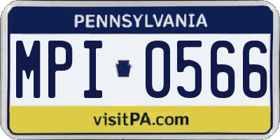 PA license plate MPI0566