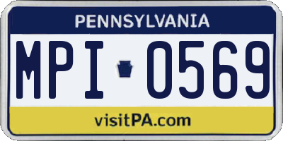 PA license plate MPI0569