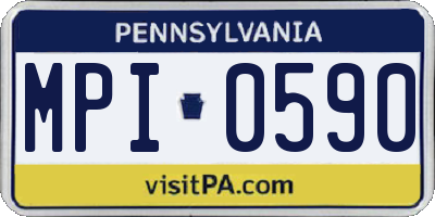 PA license plate MPI0590