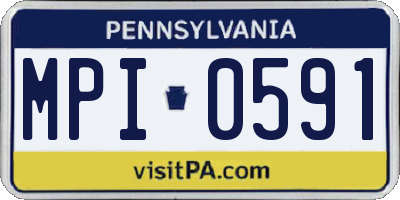 PA license plate MPI0591