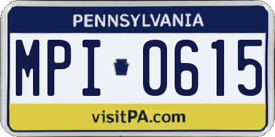 PA license plate MPI0615