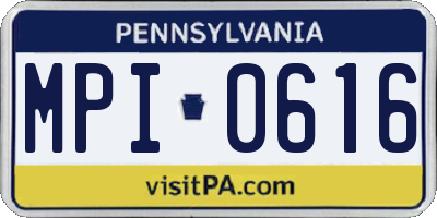 PA license plate MPI0616
