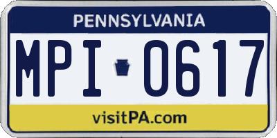 PA license plate MPI0617